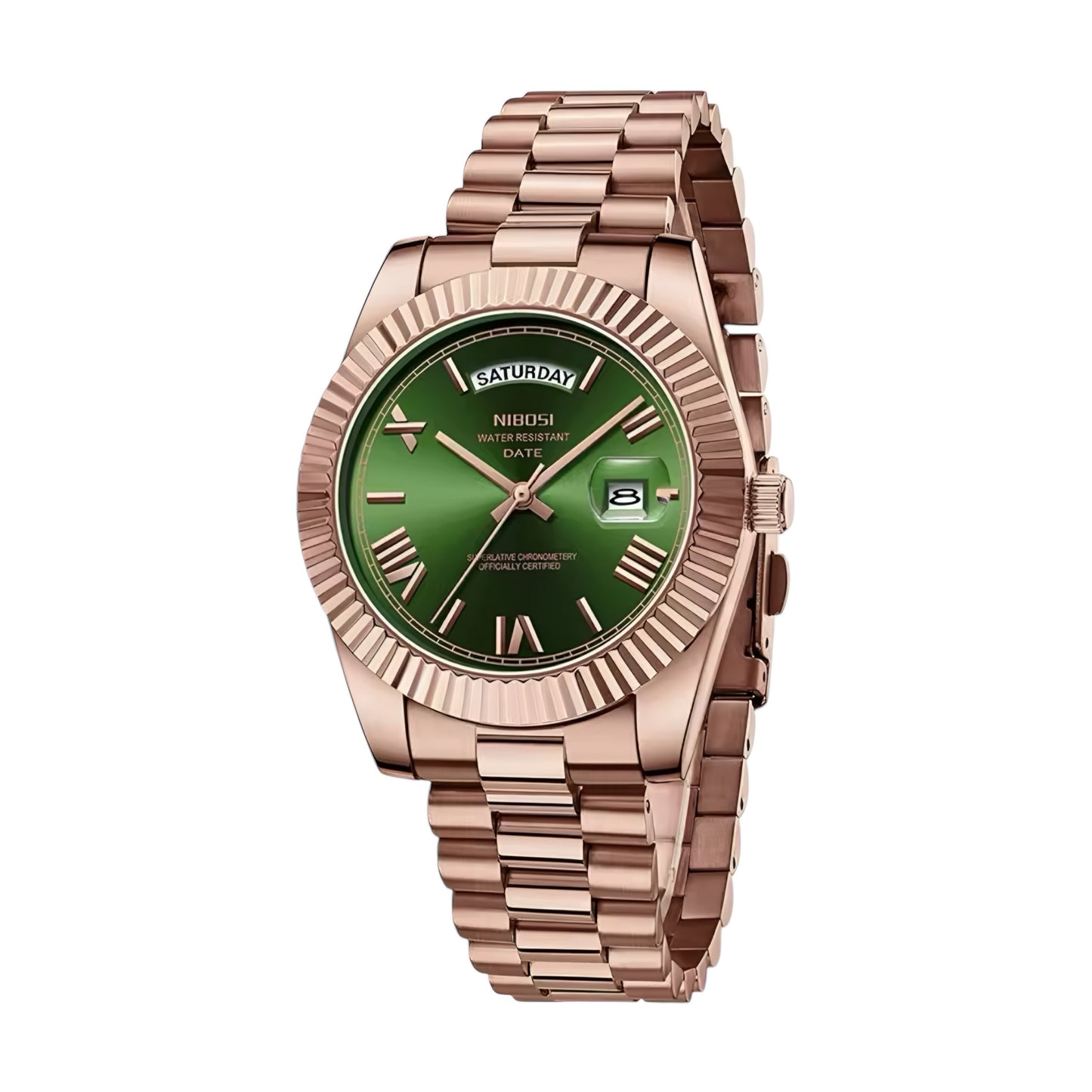 Day Date Rose Gold Green